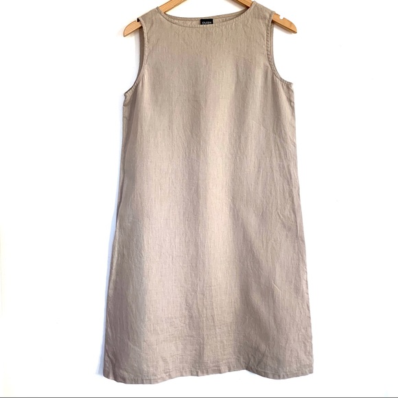oatmeal linen dress